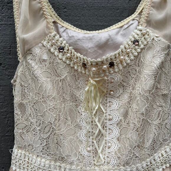 Beige Boho Fairy Dress (L *runs small) - Picture 2 of 8